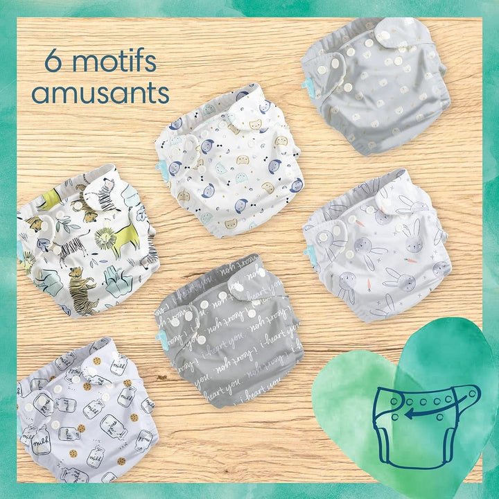 Pampers - Harmony Hybrid Starter Pack, 3 scutece lavabile + 25 șervețele de unică folosință - 1 pachet