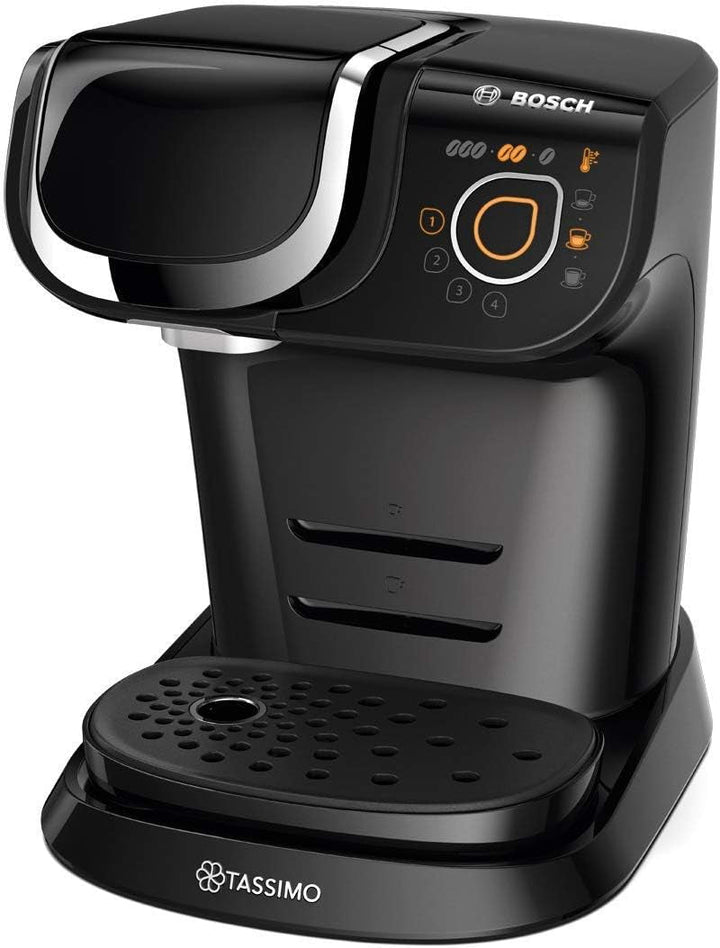 Espressor Tassimo My Way cu 2 capsule TAS6502 cu filtru de apă, peste 70 de băuturi, personalizare băuturi, varietate de cafea, preparare ușoară, 1.500 wați, negru