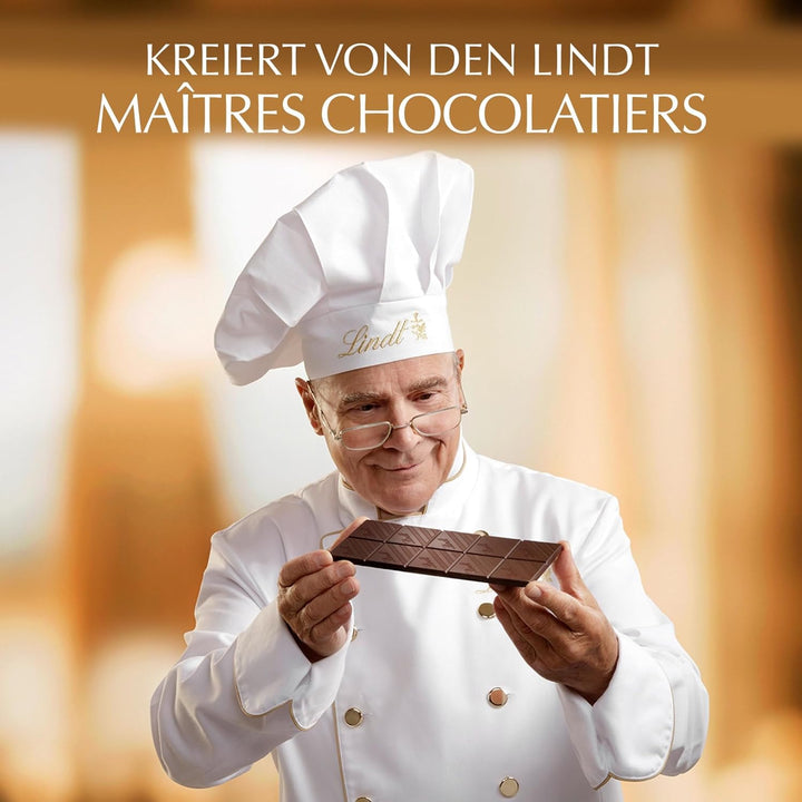 Lindt EXCELLENCE Pailleté Gebäckstückchen & Caramel - Feinherbe Schokolade | 100G Tafel | Mit Knusprigen Gebäckstückchen Und Cramel | Intensiver Kakao-Geschmack | Dunkle Schokolade