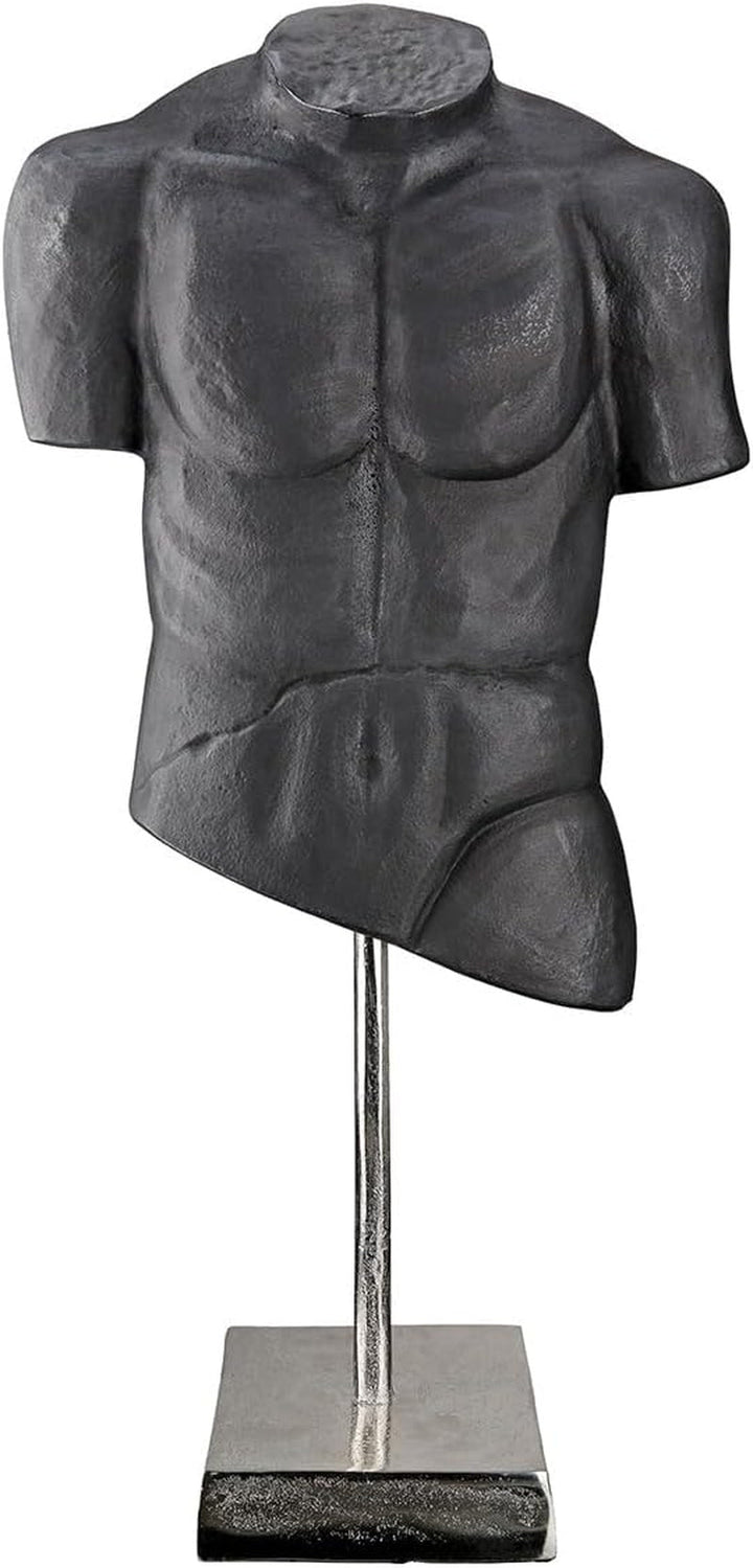 Casablanca sculptură decorativă mare - sculptură rotundă din lemn de aluminiu culoare: argintiu natural - decorare cameră de zi cadou aniversare înălțime 46 cm Statuete si sculpturi Naty Shop Antracit Înălțime 55 cm