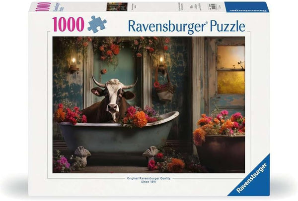 Ravensburger Puzzle 12000782 - Vaca în cadă - Puzzle de 1000 de piese pentru adulți și copii de la 14 ani,