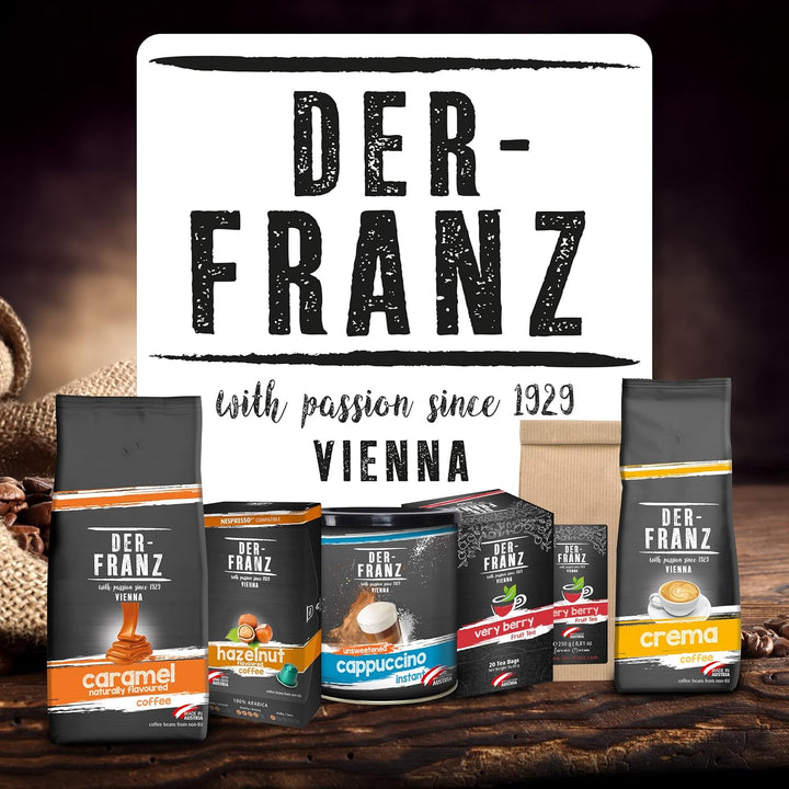 Der-Franz Kaffee, Aromatisiert Mit Karamaell, Intensität3/5, Arabica Und Robusta Kaffeebohnen, 3 X 500 G