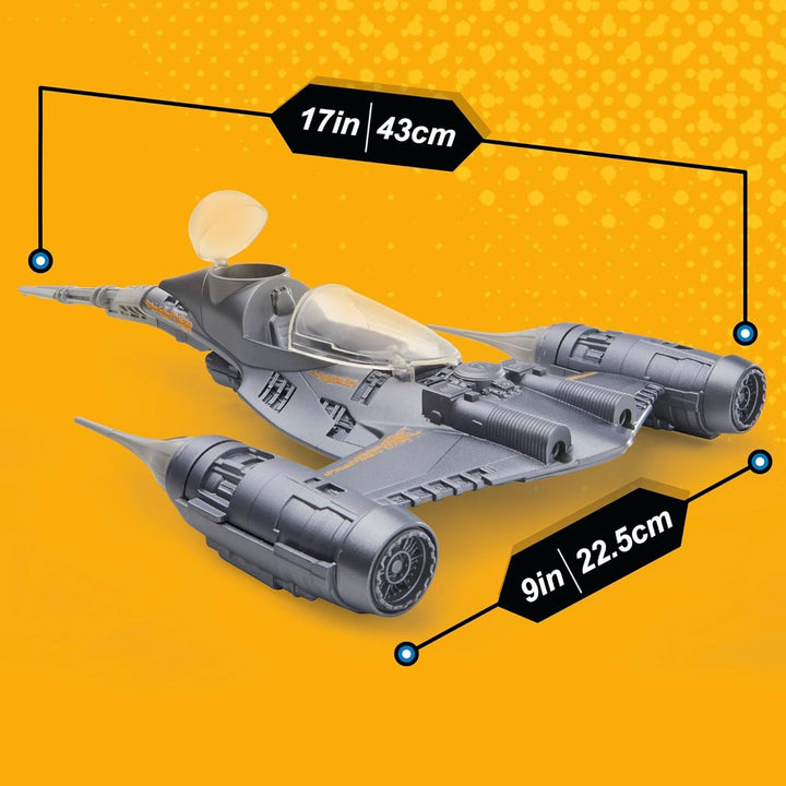 Star Wars Epic Hero Series N-1 Starfighter of the Mandalorian, Figuri de acțiune mari și accesorii captivante pentru manevre palpitante, cadou captivant