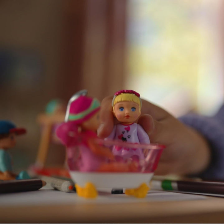 BABY Born Minis set de joacă pentru cadă cu păpușă Minis Amy și rață, 906101 Zapf Creation