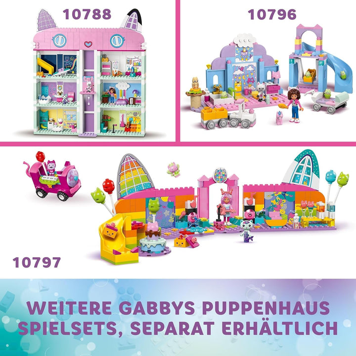 LEGO 4+ Gabby's Dollhouse Gabby's Little Kitty Ears, set cu animale pentru jocuri de rol, jucărie pentru copii cu tobogan și figuri, cadou pentru fete și băieți, jucărie pentru jocuri creative 10796