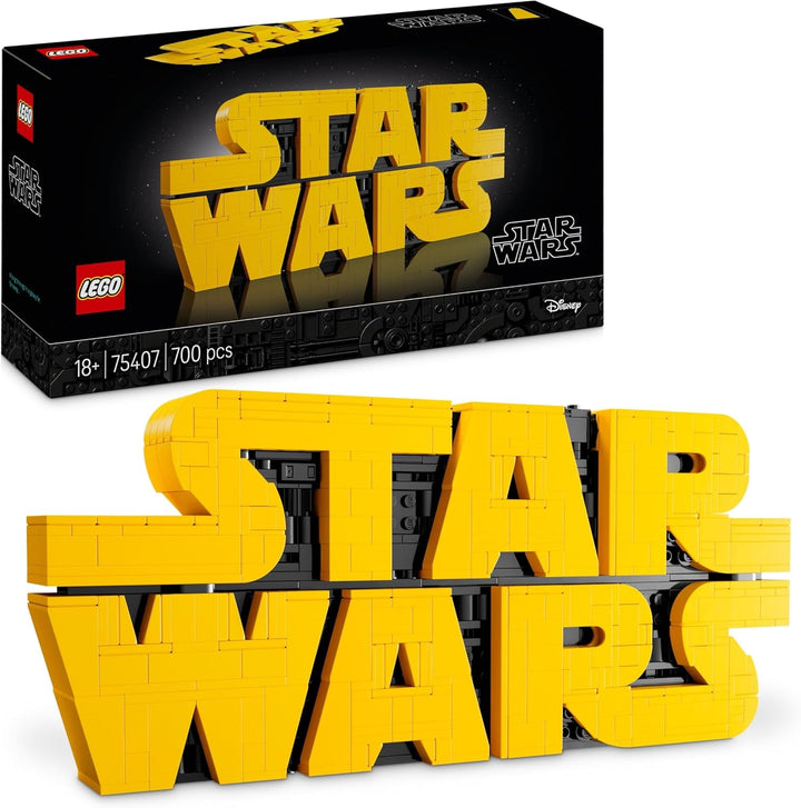 LEGO Star Wars 75407 Star Wars Logo Bricks - Set de construcție pentru adulți de colecționat - Model de cultură pop - piesă de prezentare pentru birou - Idee de cadou pentru adulți și fani adolescenți