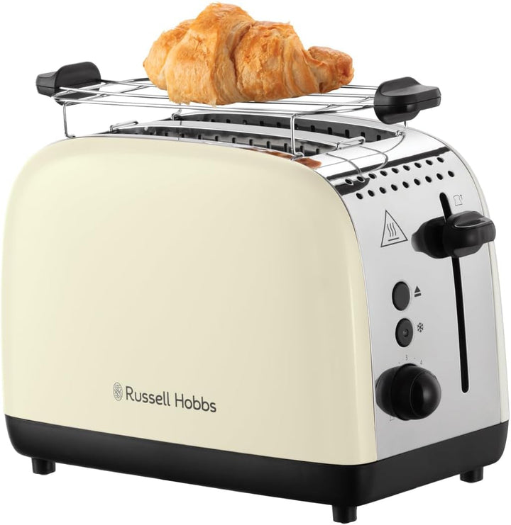 Cafetiera Russell Hobbs [cronometru digital, cap efervescent pentru extracție și aromă optime] Colours+ Cream (Max 10 cești, ulcior de sticlă de 1,25L, plită, 1100W) Filtru de cafea 24033-56