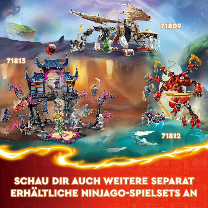 LEGO NINJAGO Kai's Ninja Climbing Mech Set, Jucărie Ninja cu figurină de acțiune construibilă și 4 mini figurine, set de aventură pentru copii, cadou de ziua de naștere pentru băieți și fete de 9 ani 71812