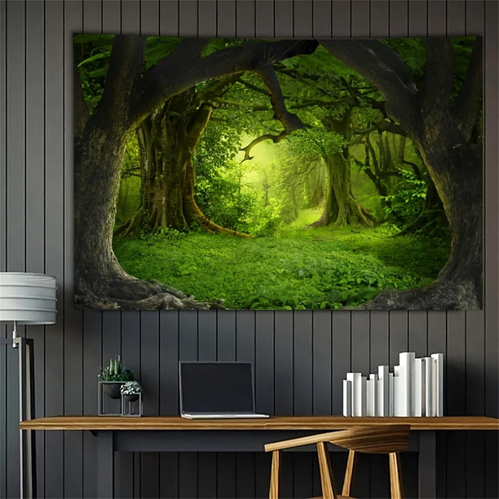 Covor tapiserie padure panza copac cascada ceata Casa - Accesorii si Decoratiuni Naty Shop Ceață de pădure 1 200L X 150B Cm