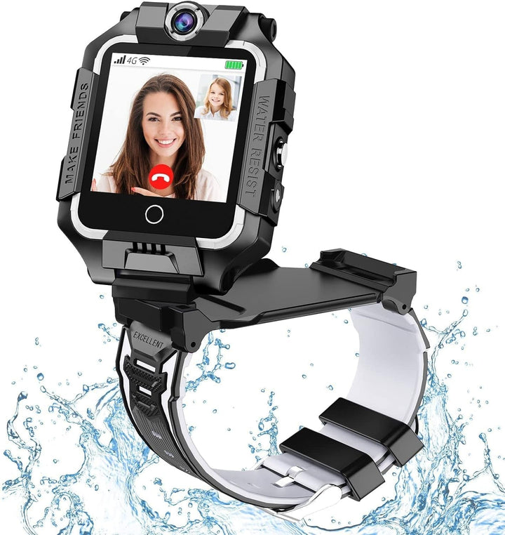 T45 Smartwatch pentru copii, smartwatch 4G pentru copii, GPS tracker pentru copii, ceas de mână pentru copii băieți, ceas pentru copii cu apel telefonic video, mesaje, mod școală, funcție SOS, cameră și pedometru (violet)