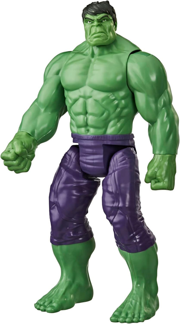 Marvel Avengers Titan Hero Series Blast Gear Deluxe Hulk Action Figure, jucărie mare de 30 cm, pentru copii cu vârsta peste 4 ani, verde