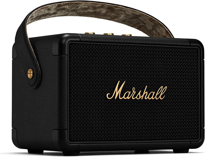 Marshall Kilburn II Difuzor portabil Bluetooth rezistent la apă, fără fir - negru și alamă