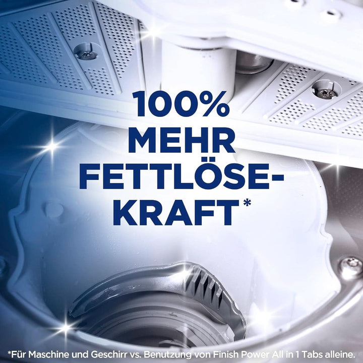 Finish Machine Cleaner Tabs - Pastile pentru mașina de spălat vase împotriva murdăriei și grăsimii din interiorul mașinii de spălat vase, 3 pastile