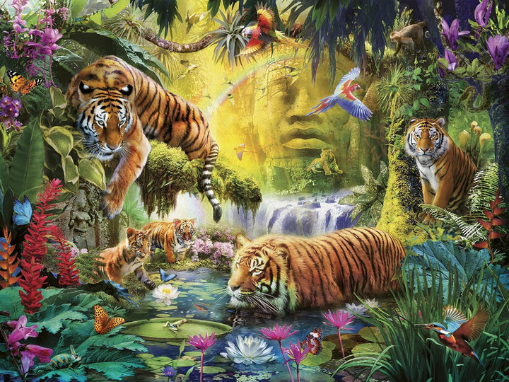 Ravensburger Puzzle 12000696 - Idilă la ochiul de apă - puzzle jigsaw de 1500 de piese pentru adulți și copii de peste 14 ani, puzzle cu motiv de tigru