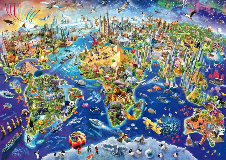 Schmidt Spiele 58288, Descoperă lumea, puzzle jigsaw 1000 piese