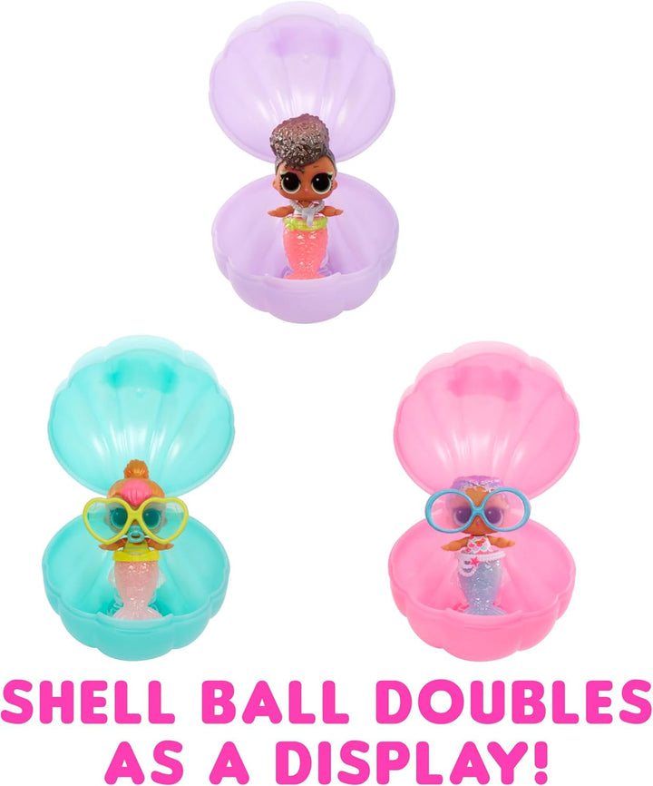 L.O.L. Surpriză! Mermaids Baby Sisters - Cu cozi care își schimbă culoarea, Selecție surpriză, Conține 1 păpușă cu accesorii drăguțe, Colecționează toate cele 8 păpuși, Pentru copii cu vârsta de 4 ani și peste