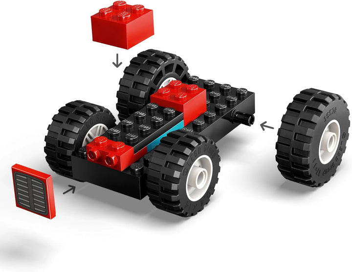 Tractor LEGO City cu remorcă - Jucărie de fermă cu tractor și figuri de animale - seturi de joacă Montessori pentru băieți și fete de la 4 ani - cadou cu 2 minifigurine 60461