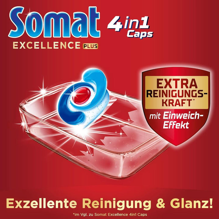 Somat Excellence plus 4In1 Caps (50 Caps), tablete de spălat vase