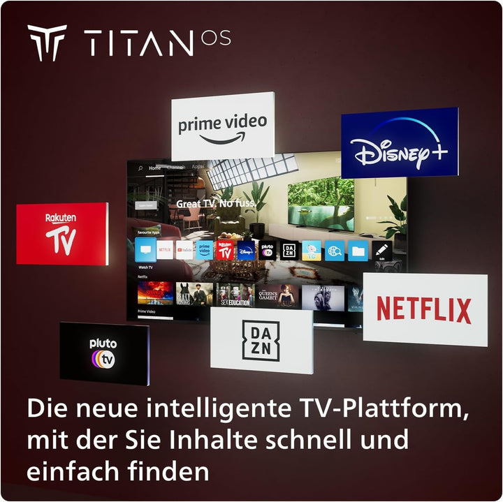 Philips 40PFS6009 FHD LED Smart TV - 40-Zoll Display Mit Pixel-Präziser, HD Titan OS Plattform Und Dolby Digital - Funktioniert Mit Alexa Und Google Sprachassistent – Matt Schwarzer
