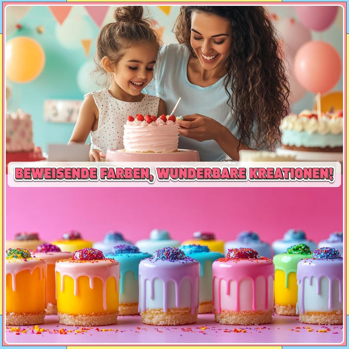Lebensmittelfarbe - Gikikoko 200Ml Lebensmittelfarbe Flüssig Hoch Konzentriert, Lebensmittelfarben, Food Coloring Für Backen, Macaron, Cake, Jello, Fondantieren, Kuchen, DIY Slime (Blau)