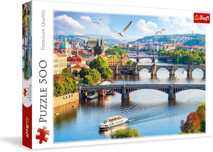Trefl, Puzzle, Praga, Republica Cehă, 500 piese, Calitate premium, Pentru adulți și copii cu vârsta de peste 10 ani