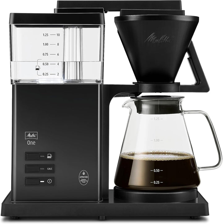 Melitta One - Cafetiera cu filtru - Cu ulcior de sticlă - Stop picurare - 12 cești - Cream White (1031-03)