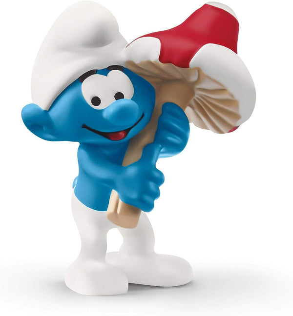 Schleich 20819 Ștrumf cu ciupercă norocoasă, Pentru copii cu vârsta peste 3 ani, Ștrumfii - Figurine Ștrumfii Preșcolari