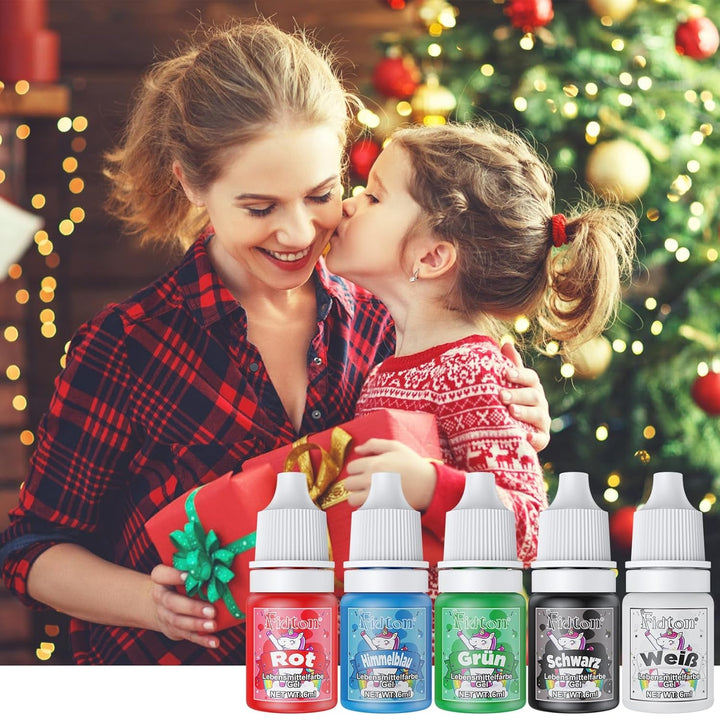 Lebensmittelfarbe Gel - Fidton 12 Farben Hochkonzentrierte Lebensmittelfarben, Food Coloring Set Für Lebensmittel Farben, Fondant, Essbare Tortendeko, Eier Färben, Backen, Glasur, Makronen - 6 Ml