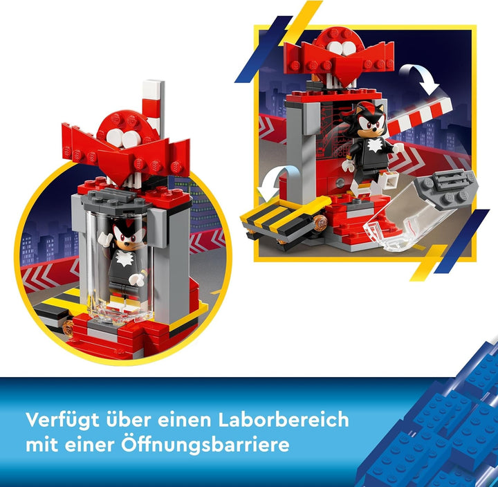 LEGO Sonic the Hedgehog Shadow the Hedgehog Escape, set cu motocicletă de jucărie și figuri din jocul video, cadou pentru gameri și fani de la 8 ani, articol fan pentru băieți și fete 76995