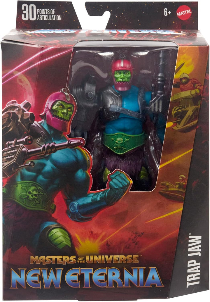 Masters of the Universe Masterverse Masterverse New Eternia Trap Jaw Action Figure, Deluxe Collectible Figure With 30 Movement Points And Several Accessories, Motu Toy, HYC47