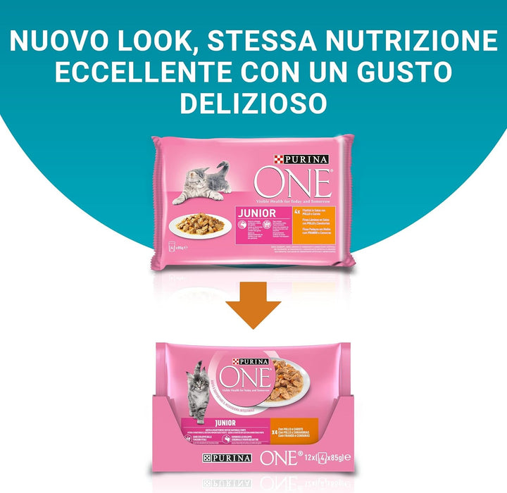 PURINA ONE Single Serve - Junior - Pui - 4 X 85 G