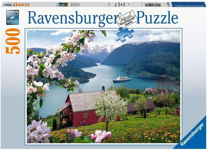 Ravensburger Puzzle 12000208 - Scandinavian Idyll - puzzle jigsaw de 500 de piese pentru adulți și copii de peste 10 ani, puzzle peisaj cu motive norvegiene