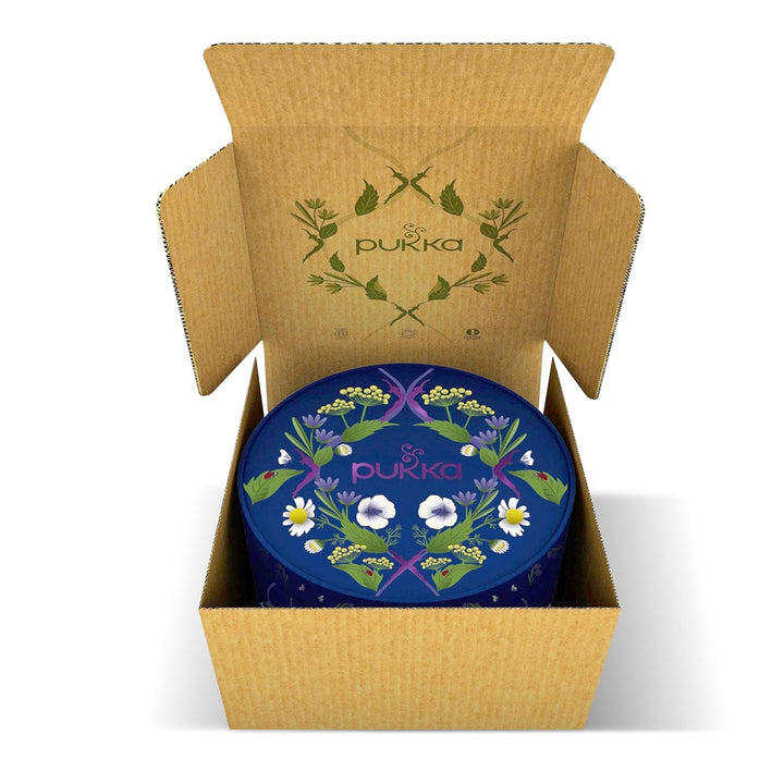 Set cadou ceai Pukka, cutie ceai organic Premium Selection „Wellness Von Früh Bis Spät”, matcha, curcuma, set ceai, idee cadou, 6 variante, 90 pliculețe de ceai