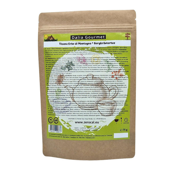 Ceai de plante vrac | Ceai de plante de munte 75 g | Calitate premium | Fără gluten | Fără lactoză | Vegan