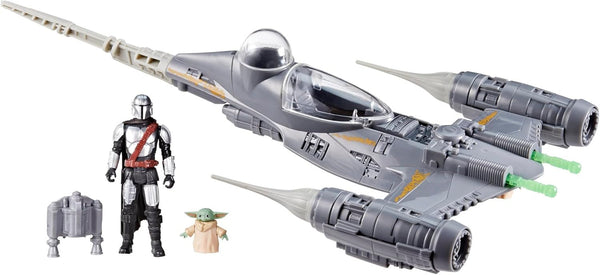 Star Wars Epic Hero Series N-1 Starfighter of the Mandalorian, Figuri de acțiune mari și accesorii captivante pentru manevre palpitante, cadou captivant