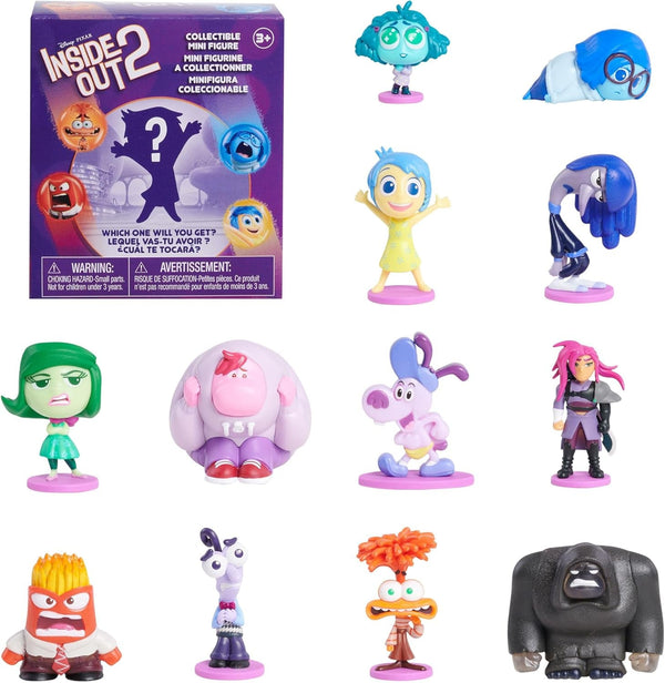 Just Play Disney și Pixar Inside Out 2 Minifigurine de colecționat, figuri de la 2,5 cm la 6,4 cm înălțime, jucării pentru copii de la 3 ani în sus