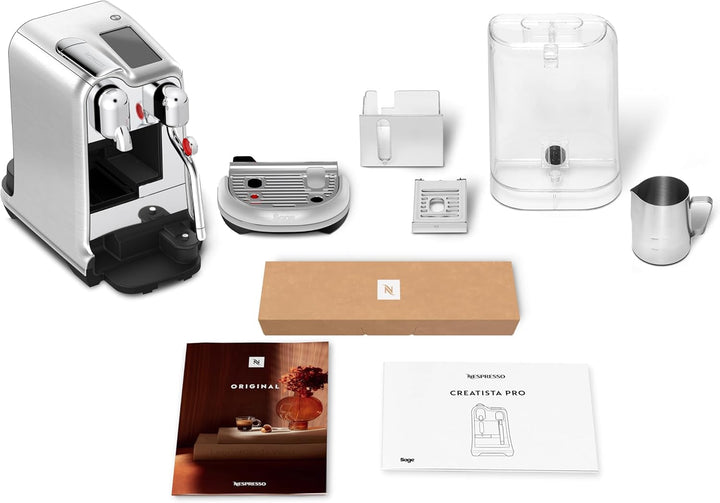 Nespresso SNE900 aparatul de cafea cu capsule Creatista Pro din Sage, oțel inoxidabil periat, oțel inoxidabil periat