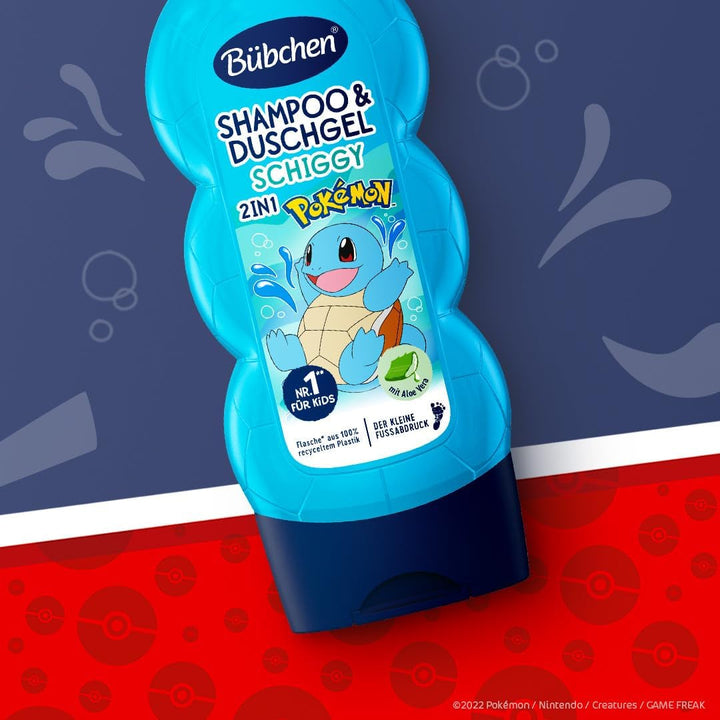 Șampon și gel de duș pentru copii, Pokémon Schiggy Edition, 230 ml (pachet de 5)