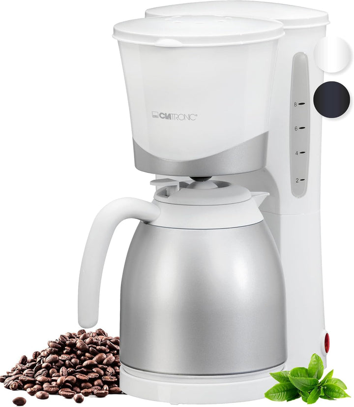 Cafetieră Clatronic® cu termos | Pentru 8-10 cești de cafea | Fără pierderi de temperatură | Cafetieră cu filtru | 1 litru | Mașină de cafea | Cafetieră cu filtru cu termos | KA 3327 negru