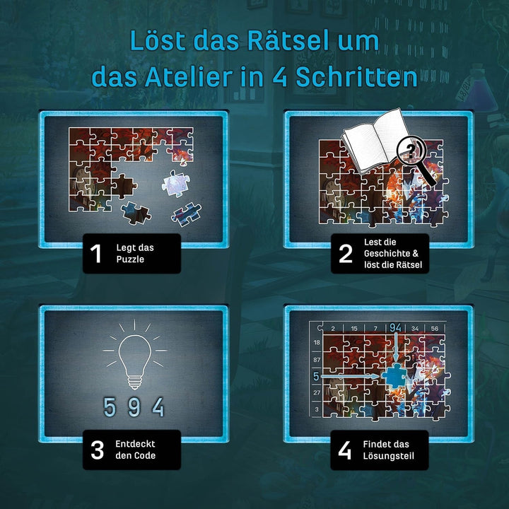 KOSMOS 683979 EXIT® - Puzzle: Studioul ascuns, puzzle de 500 de piese, pentru adulți și copii de la 10 ani, Escape Room Puzzle pentru începători cu puzzle-uri