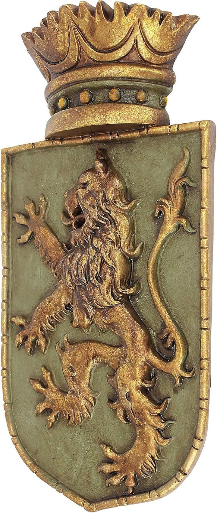 Design Toscano Scut medieval Leu vertical, sculptură murală Statuete si sculpturi Naty Shop