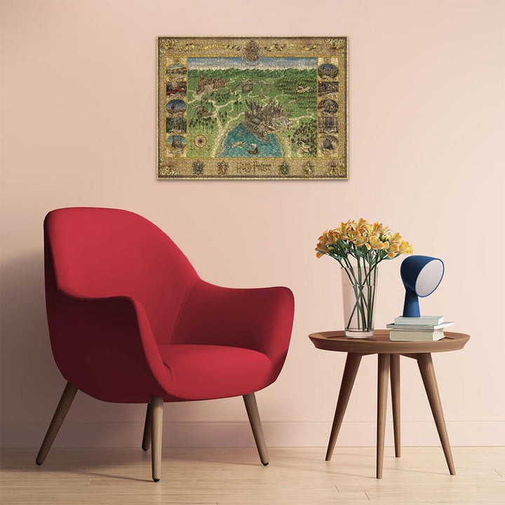 Ravensburger Puzzle 12000720 - Harta Hogwarts - 1500 piese puzzle jigsaw pentru adulți și copii de peste 14 ani, marfă pentru fanii Harry Potter
