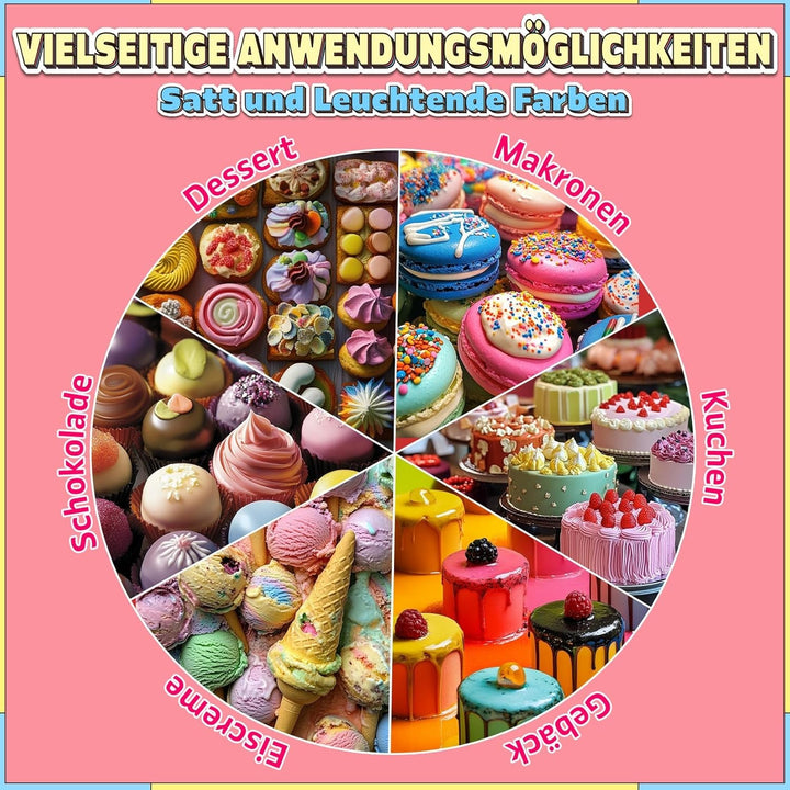 Lebensmittelfarbe - Gikikoko 200Ml Lebensmittelfarbe Flüssig Hoch Konzentriert, Lebensmittelfarben, Food Coloring Für Backen, Macaron, Cake, Jello, Fondantieren, Kuchen, DIY Slime (Blau)