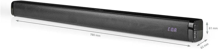 NEDIS Soundbar | 2.0 | Dsp-Programm | 40W | Schwarz - 1X 3,5Mm / 1X Audio Koax / 1X Optisch / 1X USB | 1X HDMI (Mit AR)