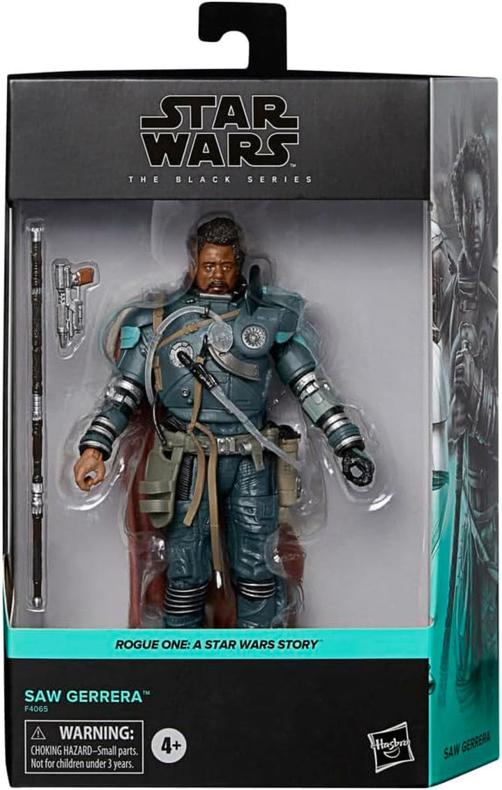 Star Wars Seria Neagră Saw Gerrera 15 Cm Figura de acțiune mare pentru Rogue One: o poveste de colecționat, pentru copii de 4 ani și peste