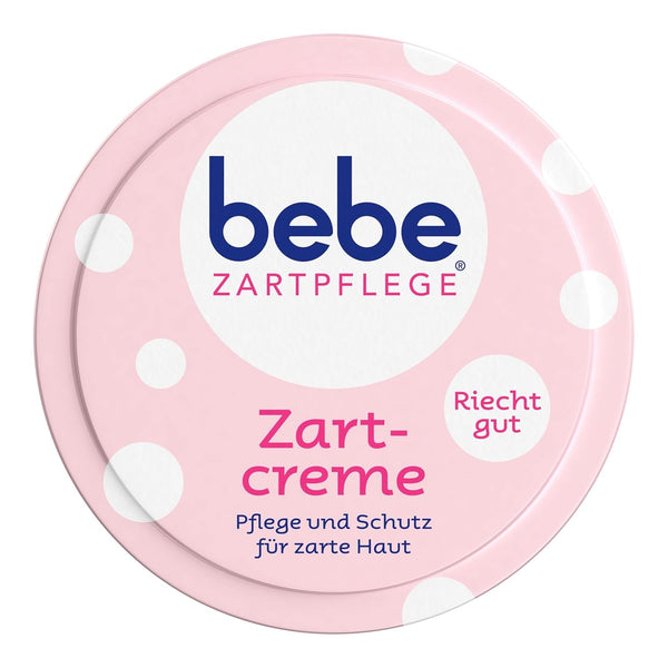 bebe Zartpflege Zartcreme (150 ml), cremă de îngrijire pentru pielea sensibilă a copiilor, cremă hidratantă plăcut parfumată și protectoare cu vitamina E