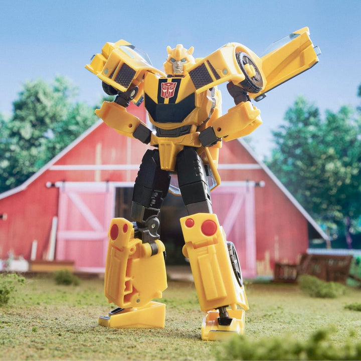 Jucărie Transformers Earthspark Deluxe Class Bumblebee, figurină de acțiune înaltă de 12,5 cm, jucărie robot pentru copii cu vârsta peste 6 ani