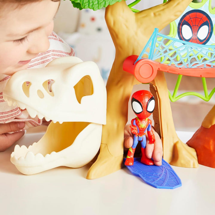 Marvel Spidey And His Super Friends Dino Treehouse Superhero Playset