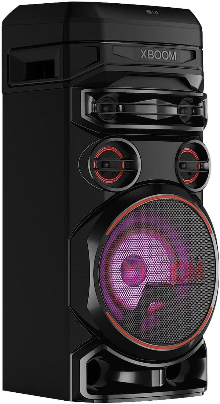 LG XBOOM RNC7, sistem audio cu 3 căi și 5 difuzoare (Dolby Audio, funcții karaoke și DJ, iluminare), negru [an model 2023]
