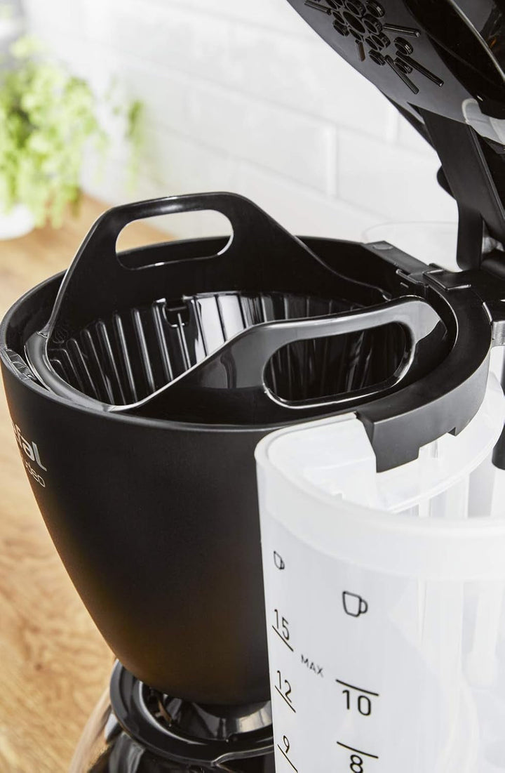 Cafetiera cu filtru Inclusiv Tefal, Un filtru de cafea Extrem de ușor de utilizat, Potrivit pentru utilizatorii dreptaci și stângaci, 1,25 L, 10 până la 15 cești, CM533811